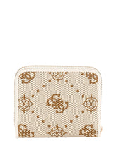 GUESS 1 USCITA Guess Portafoglio Neda Slg Small Zip Around Donna Cream - Avorio CREAM